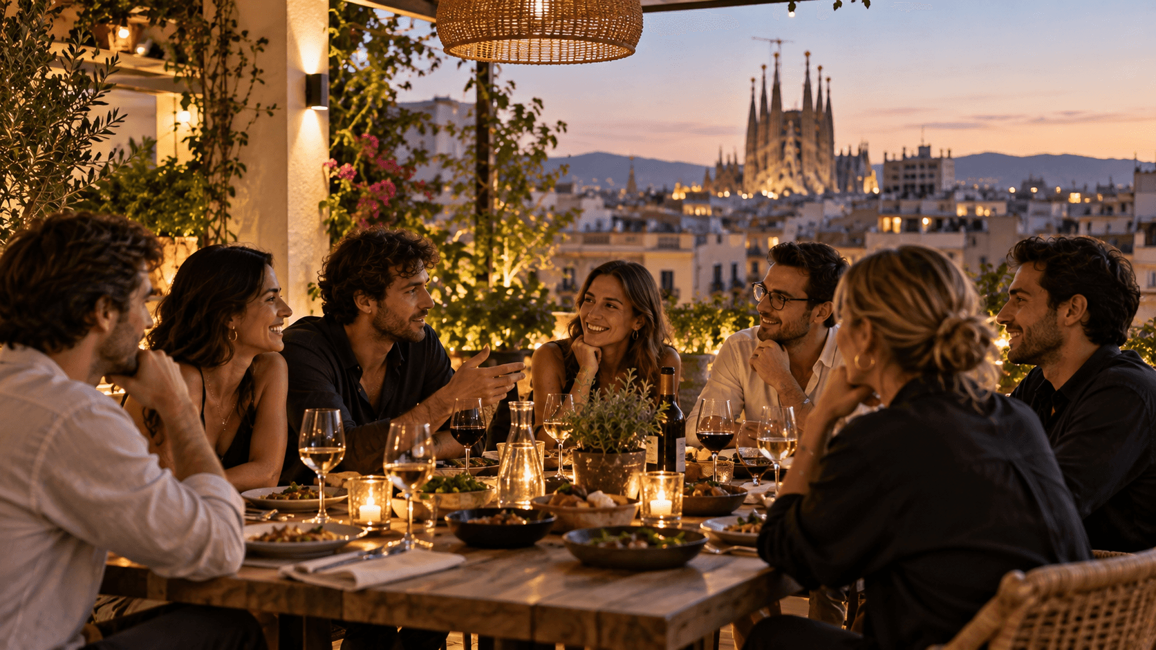 Founders having dinner together in Barcelona